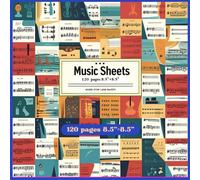 Music Sheets 120 pages "8.5×"8.5 Music Staff Loose Leaf Sheets: Perfect for Composers, Songwriters, Musicians & Music Students - 120 Pages of Premium Blank Staff Paper