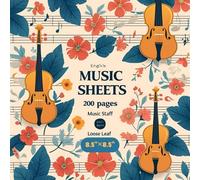 Music Sheets 200 pages "8.5×"8.5 Music Staff Loose Leaf Sheets: Perfect for Composers, Songwriters, Musicians & Music Students - 200 Pages of Premium Blank Staff Paper