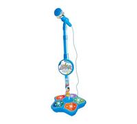 Music Sing Microphone Toy with Flashing Stage Lights for Kids Birthday Gifts Blue 100x21cm