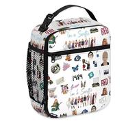 Music Singer Girls Lunch Bag for Women, Polyester Insulated Lunch Box for School Work, Waterproof Girls Lunchbox Carrier for Picnic Travel Hiking, Cool Lunch Bag for Teens, Leakproof & Durable