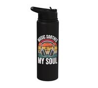 Music Soothes My Soul Stainless Steel Insulated Water Bottle