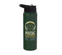Music Soothes My Soul Stainless Steel Insulated Water Bottle