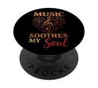 Music Soul Treble Clef Notes Retro Emotional Sound PopSockets Adhesive PopGrip