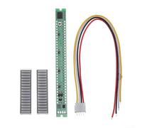 Music Sound Display Analyzer 32-Segment LED Bar Array VU Meter Level Indicator Module with 24 Green 8 Red Lights, Adjustable Brightness and Peak Time, AGC Mode, Audio Visualization