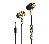 Music Sound | Fantasy In-Ear Earphones with Wire and Microphone - Jack 3.5 mm - Animal Pattern, One Size