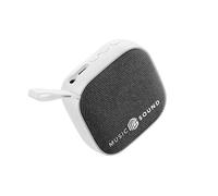 Music Sound - MINI - Bluetooth Speaker - Power 3 WATT - Play Time 4 hours - Compact and portable - Soft and colorful fabric finish - White