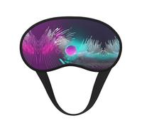 Music Sound Wave Print Blackout Sleep Mask - Side Sleeper Eye Cover, Soft Comfort, Perfect for Travel, Meditation