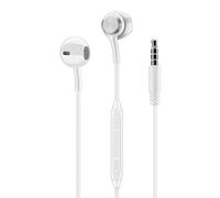 Music Sound | Wired Earphones - Capsule Design - 3.5 mm Jack Plug - Stable and Comfortable - Ergonomic - White