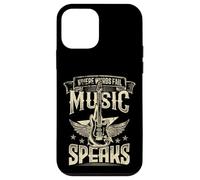 Music Speaks Hard Rock Music Guitar Player Band Rocker Case for iPhone 12 mini