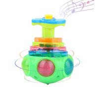 Music Spinner Toy, Fun Top Toys LED Shining Music Spinner Toy Exciting LED Flashing Musical Spinnings Top Light Up Flashing Spinnings Tops Glow In The Dark Party Supplies (Random Color)