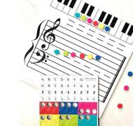 Music Staff Dry Erase Board - Magnetic Piano Practice Whiteboard, Staff Note Writing Tool, Music Education Teaching Resource, Smooth Erasing Layout, Lesson Equipment | Student Instruction Learning