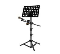 Music Stand, Folding Sheet Music Stand,with Detachable Microphone Stand Phone Holder, Carrying Bag for Instrumental Performance