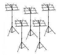 Music Stand with Carry Bag by Gear4music Black 5 Pack
