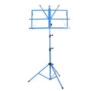Music Stands Desktop Stand Sheet Music Holder Portable Folding Adjustable Height Tripod Base Lightweight Metal(Blue)