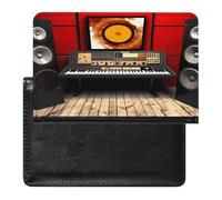 Music Studio Passport Holder Vaccine Card Holder Waterproof Passport Wallet Travel Document Organizer for Airport Essentials