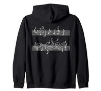 Music Symbol Line Art Musician Zip Hoodie
