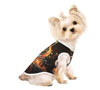 Music Symbol Print Dog Shirt Summer Lightweight Pet T Shirts Soft Breathable Stretchy Cats Dogs Tee Shirt