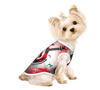 music symbol Print Lightweight Dog Vest, Cat Sleeveless Shirt, Breathable Mesh Design for Summer Walking and Play