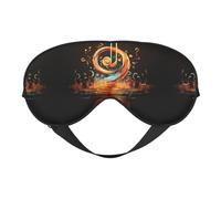 Music Symbol Print Sleep Mask, Soft Breathable Eye Cover for Travel, Shift Work & Meditation