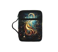 Music Symbol Print Soft Bible Storage Bag Scripture Holder Waterproof for Worship Travel Devotional