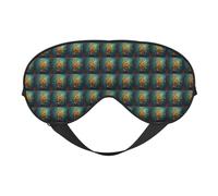 Music Symbol Print Soft Eye Mask Lightweight Sleep Aid Breathable Blackout Travel Nap Yoga Meditation