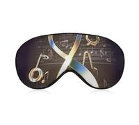 Music Symbols Eye Mask, Side Sleeping Mask Light Blindfold Sleeping Mask Nose Pad and Elastic Band for Children Women and Men