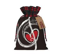 (Music Symbols Love) Drawstring Gift Bags Holiday Present Goody Bags For Xmas Party S