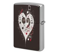 Music Symbols Love Metal Lighter Case Sleeve Cover Holder