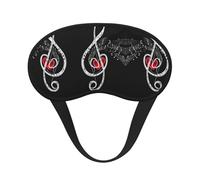Music Symbols Love Print Sleep Eye Mask Light Blocking Soft and Comfortable Night Eye Blinder for Women Men for Sleeping Travel Night Shift