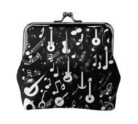 Music Symbols Love Print Vintage Leather Change Purse Elegant Small Coin Purse for Women Coin Pouch Wallet Mini