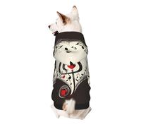 Music Symbols Love Printed Dog Hoodie Soft Dog Sweatshirt Cute Cat Dog Clothes for Small Dogs Kitten Puppy, 2XL