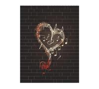 Music Symbols Love Printed Jigsaw Puzzle 16.7x22.3 CM, Rectangular Puzzle Challenging Game for Adults Gifts, Family Fun Decorative Wall Decor