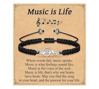 Music Teacher Appreciation Gifts for Women Men Music Gifts for Daughter Granddaughter Birthday Present for Music Lovers Gift for Son Music Note Bracelet for Musical Student Graduation Gift for Teens