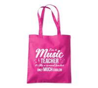 Music Teacher But Cooler Tote Shopping Bag 10 Litres Capacity 42 x 38cm