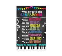 Music Teacher Classroom Poster, Classroom Decoration Drama Teacher Performance Art, This Classroom Music Rules Sign Canvas Art Wall Decor Posters Home Bar Restaurant Garage Cafe Logo Gift 24x36inch(6