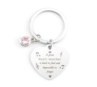 Music Teacher Gifts for Women,Thank You Music Teacher Gifts,Drama Teacher Gifts,Singing Teacher Gifts,Appreciation Gifts for Choir Music Teacher Birthday Graduation Christmas Keyring Present