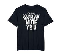 Music Tech Audio Engineer Funny Sound Guy T-Shirt, Men's Big and Tall, Black, 2X Tall
