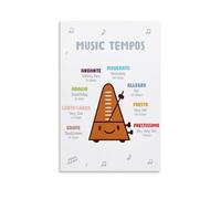 Music Tempos Chart Poster Music Theory Education Educational Chart Poster 20x30inch(50x75cm)