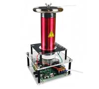 Music Tesla Coil SSTC Tesla Coil Speaker Integrated Arc Solid State Extinguishine Physics Science Education Experiment Model Artificial Lightning Collectible Engine Model for Adults(Red)