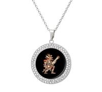 Music Tezcatlipoca Multicolored Alloy Diamond Necklaces Brilliant Circle Pendant Necklace Jewelry Gift for Women