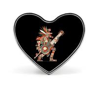 Music Tezcatlipoca Print Heart Badge Metal Decorative Brooches 1 Inch Funny Lapel Pin Gift Or Backpack Clothing