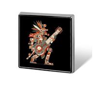 Music Tezcatlipoca Print Square Badge Metal Decorative Brooches 0.7 Inch Funny Lapel Pin Gift for Backpack Clothing