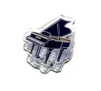 Music themed clear clip, holds paper notes or use as a special add-on or portable music stand clip, フリーサイズ