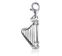 Music Themed Clip On Charms Collection - Sterling Silver Clip On Charm Pendant with Lobster Clasp for Women - Compatible with Thomas Sabo Charms Bracelet - Women's Clasp Charms