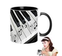 Music Themed Coffee Mugs Guitars Piano Violin Ceramic Mug 350ml Coffee Travel Mug for Guitars Elegant Music Coffee Mugs for Christmas Music Lovers Mú