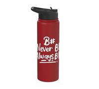 Music Theory Be Sharp Never Be Flat Funny Quote Pro Musician Stainless Steel Insulated Water Bottle