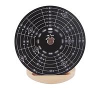 Music Theory Disc - Rounded Of Fifths Aluminum, Alloy Tool with Wooden Stand Holder, Melody Educational Supply for Learning, Writing, Understanding Music, Classroom, School, or Home Practice and Study