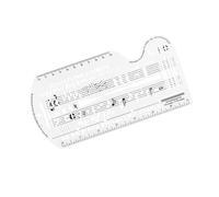 Music Theory Learning Tool with Staff Notation Guide for Kids and Adults Includes Educational Chart Practice Board and Portable Scale Ruler Guitar Learning Aid with LED