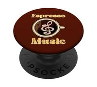 Music Treble clef Coffee Espresso Cats PopSockets Adhesive PopGrip
