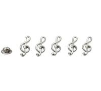Music Treble Clef Treble Clef Brooch Pin Badge 5 Piece Set, Alloy Steel